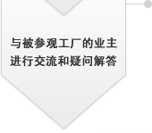 与被参观工厂的业主进行交流和疑问解答